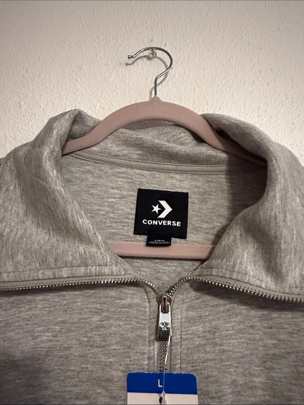 Converse Women's Full-Zip Jacket Gray - Picture 3 of 7